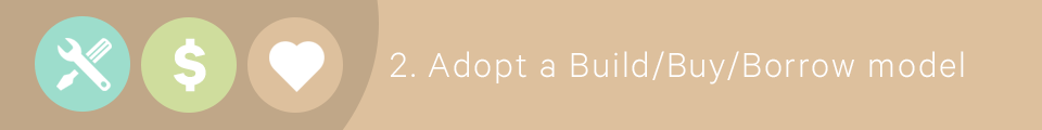 2) Adopt a Build/Buy/Borrow model